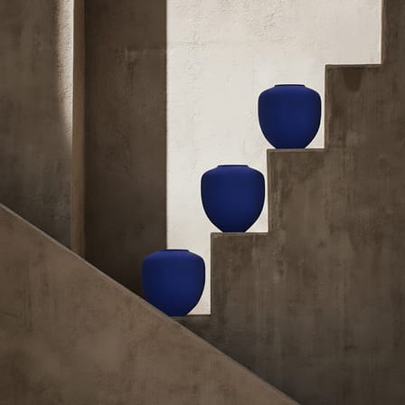 Vase Sunao Medium céramique bleu / Ø 30 x H 30 cm - 101 COPENHAGEN