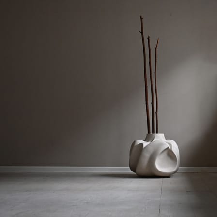 Vase Wabi Big céramique blanc / 55 x 55 x H 48 cm - 101 COPENHAGEN