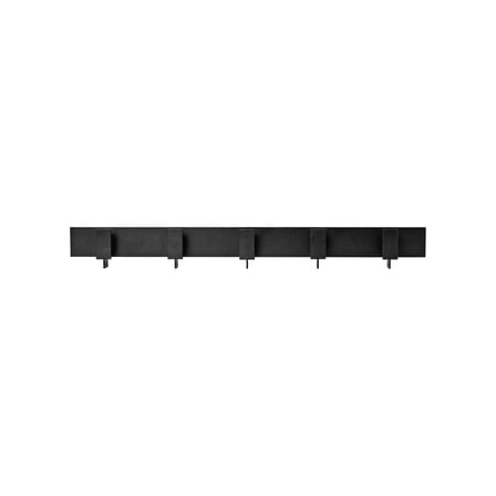 Wandgarderobe Lager metall schwarz / L 71 cm - 5 Wandhaken - Ferm Living