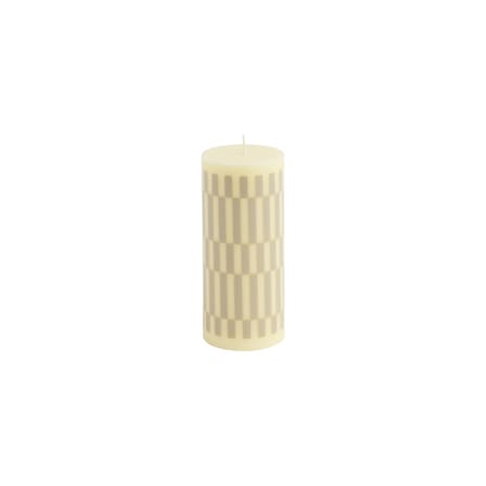 Bougie bloc Column cire multicolore / Ø 6,5 x H 15 cm / Seconde vie - Hay
