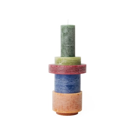 Bougie Stack 03 (édition Design Museum Gent) / 5 modules empilables - Combustion 80 heures - STAN EDITIONS