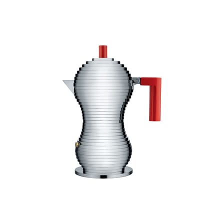 Cafetière italienne Pulcina rouge métal / 3 tasses - Alessi