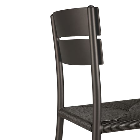 Chaise Elin métal marron / Assise corde - Ethnicraft