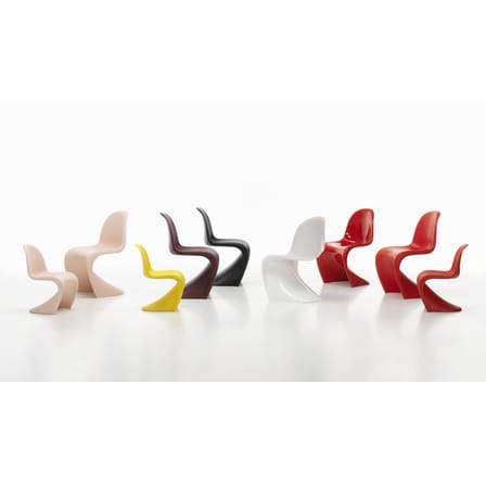 Chaise enfant Panton Junior plastique bleu / By Verner Panton, 1959 - Vitra