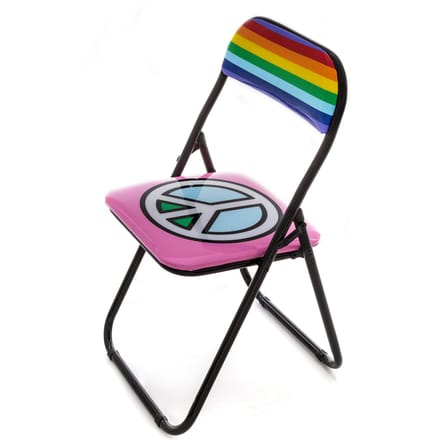 Chaise pliante Peace plastique multicolore / rembourrée - Seletti