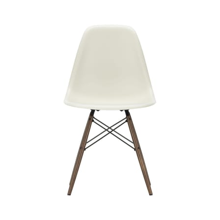 Chaise RE DSW - Eames Plastic Side Chair plastique gris / (1950) - Pieds bois foncé / Recyclé - Vitra