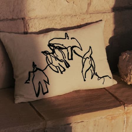 Coussin Vuelo tissu blanc / 60 x 40 cm - Ferm Living