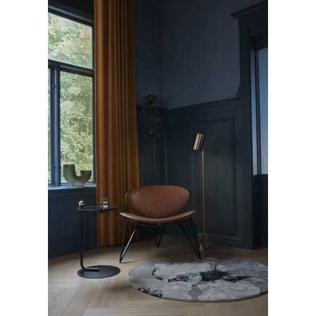 Fauteuil rembourré Semper cuir marron beige - AYTM
