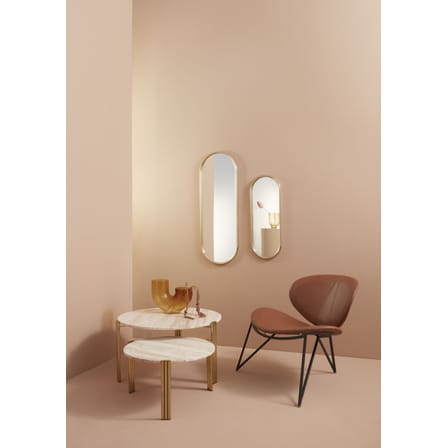Fauteuil rembourré Semper cuir marron beige - AYTM