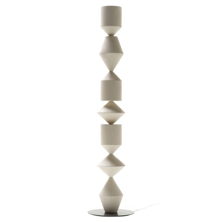 Costantina Floor lamp plastic material beige / Ø 40 x H 178 cm - Polyurethane - Mogg