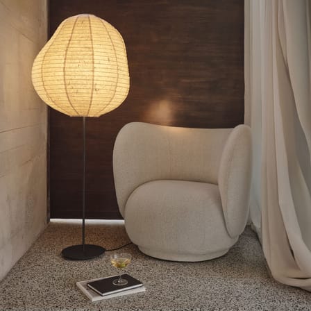 Kurbis Tall Floor lamp paper white / Ø 60 x H 137.6 cm - Ferm Living