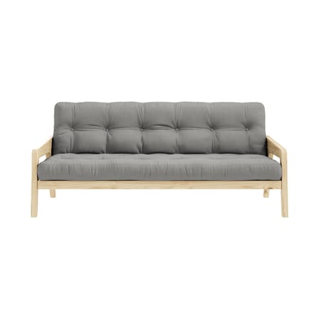 Schlafcouch Grab holz grau / L 204 cm - 3-Sitzer - KARUP