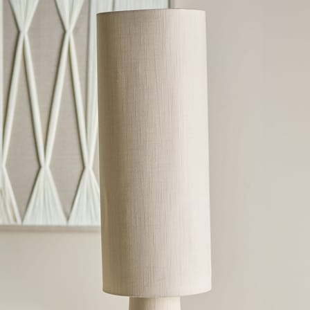 Lampadaire Emmie tissu beige / Ø 28 x H 120 cm - Lin - Bloomingville