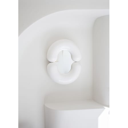 Miroir mural Zodiac Bumper Small céramique blanc / L 55 x H 70 cm - Jean-Baptiste Fastrez, 2020 - Moustache
