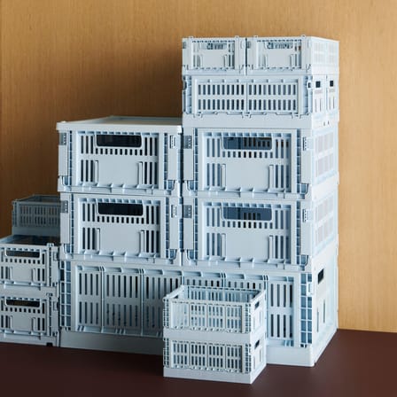 Panier Colour Crate plastique bleu Medium / 26,5 x 34,5 cm - Recyclé - Hay