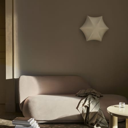Applique Poem tissu blanc / Plafonnier - Ø 35 cm - Ferm Living