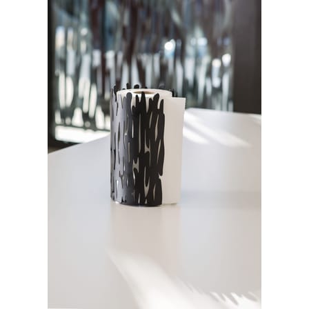 Porte-rouleau essuie-tout Barkroll métal noir - Alessi