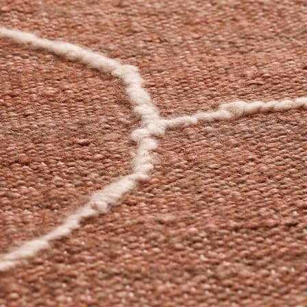 Gesso Rug textile orange / 140 x 200 cm - Ferm Living