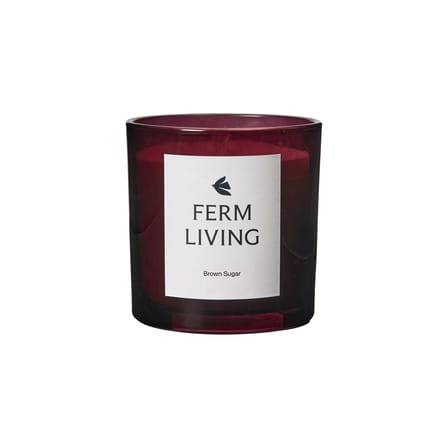 Vitto Scented candle glass purple / Red Sugar - H 10 cm - Ferm Living