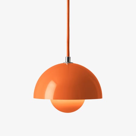 Suspension Flowerpot VP10 métal orange / Ø16 cm - By Verner Panton, 1968 - &tradition