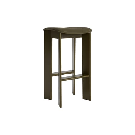 Tabouret haut Chisel 30 High / H 75 cm - Rembourrage cuir - Hay