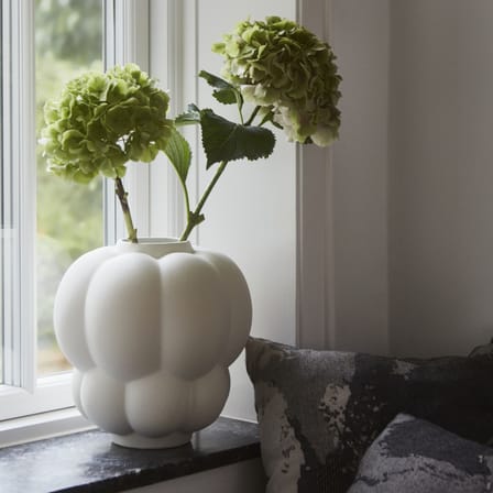 Vase Uva céramique blanc / Ø 20 x H 22 cm - AYTM