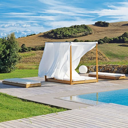 Accessoire  tissu blanc beige / Matelas pour bain de soleil Essenza - Ethimo