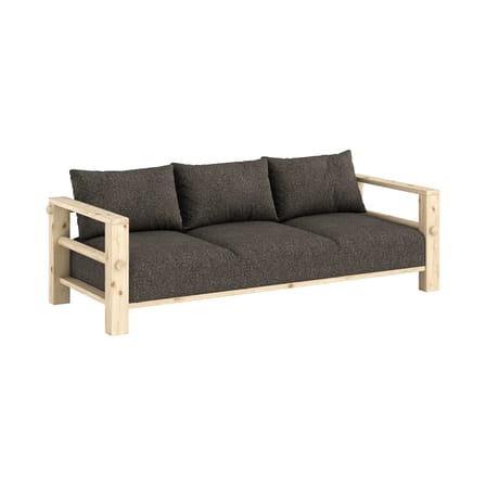 Divano convertibile Bare tessuto legno marrone / Letto 1 persona - L 225 cm - KARUP