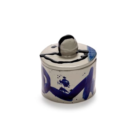 Boîte Sophia 01 céramique bleu / Ø 9 x H 10.5 cm - Serax