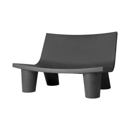 Canapé de jardin 2 places Low Lita Love plastique gris / L 118 cm - Slide