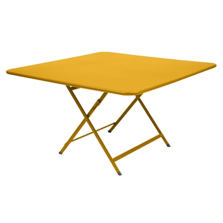 Caractère Foldable table metal yellow / 128 x 128 cm - Fermob