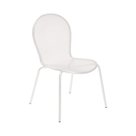 Chaise empilable Ronda métal blanc / L 59 cm - Emu