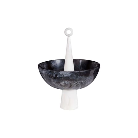 Centre de table Como / Coupe à fruits - Effet marbré - Jonathan Adler