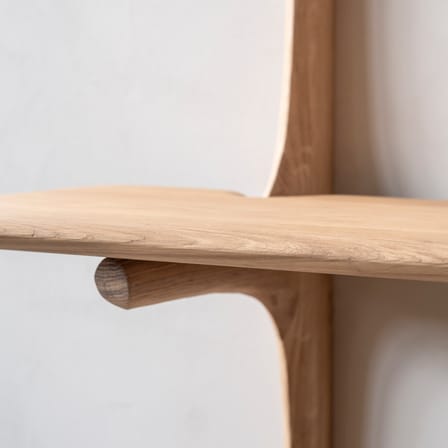 Étagère PI bois naturel / 5 étagères - Chêne massif / L 100 x H 196 cm - Ethnicraft