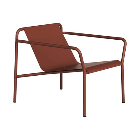 Fauteuil bas Panorama métal rouge - TIPTOE