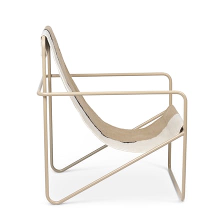 Fauteuil Desert tissu beige / Structure beige - Bouteilles plastique recyclées - Ferm Living