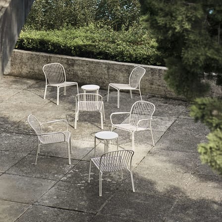 Fauteuil lounge Thorvald SC100 métal blanc / Sans accoudoirs - &tradition