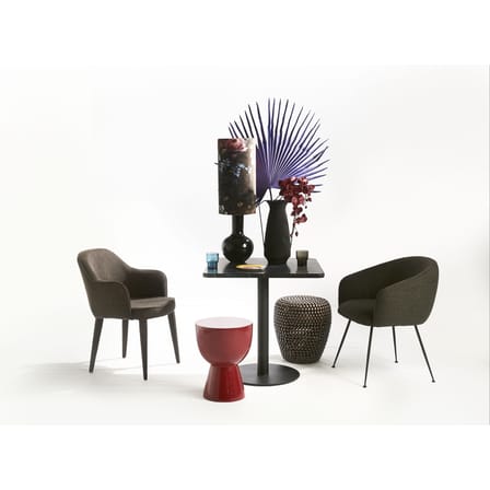 Fauteuil rembourré Cosy tissu gris - POLSPOTTEN