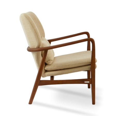 Fauteuil rembourré Peggy tissu beige - POLSPOTTEN