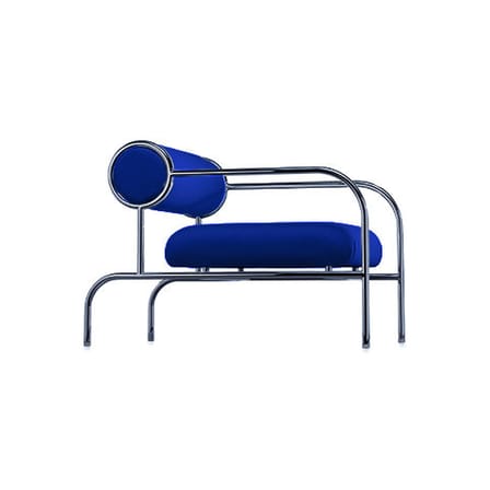Fauteuil rembourré Sofa with Arms tissu bleu / Shiro Kuramata, 1982 - Cappellini