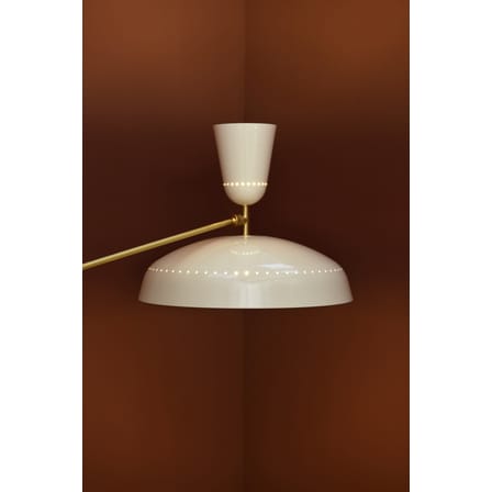 Lampadaire G1 métal beige / Réédition 1951, Pierre Guariche / H 120 cm - SAMMODE STUDIO