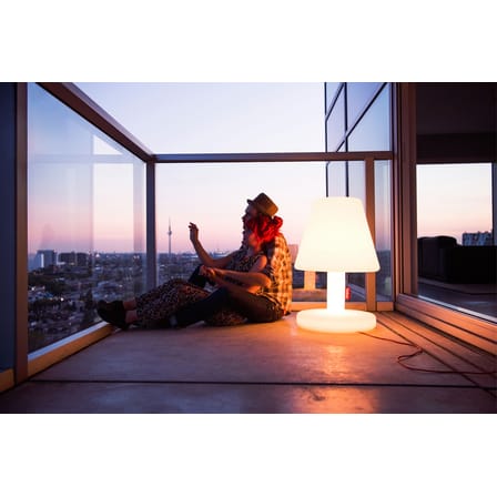 Lampe d'extérieur Edison the Grand Bluetooth plastique blanc / H 90 cm - LED - Fatboy