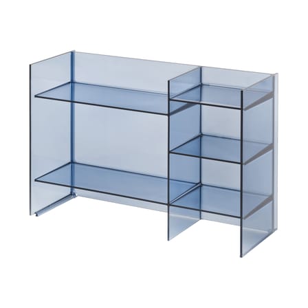 Meuble de rangement Sound-Rack plastique bleu / L 75 x H 53 cm - Kartell