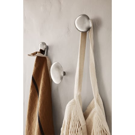 Patère Chanterelle gris argent métal / Poignée - Ferm Living