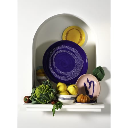 Plat de service Feast céramique bleu Medium / Ø 36 x H 6 cm - Serax