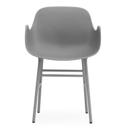 Sessel Form plastikmaterial grau / Stuhlbeine aus Metall - Normann Copenhagen