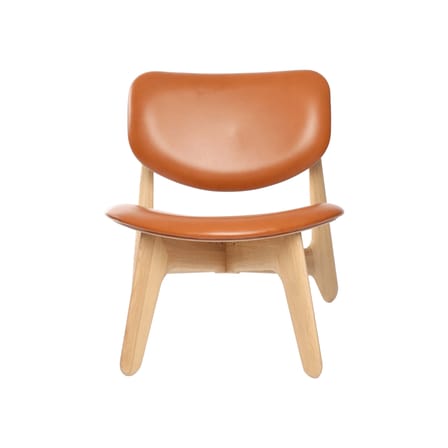 Poltrona bassa Slab Lounge pelle marrone - Tom Dixon