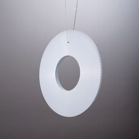Suspension Iris Vertical tissu blanc / LED - Ø 80 cm - Dix Heures Dix