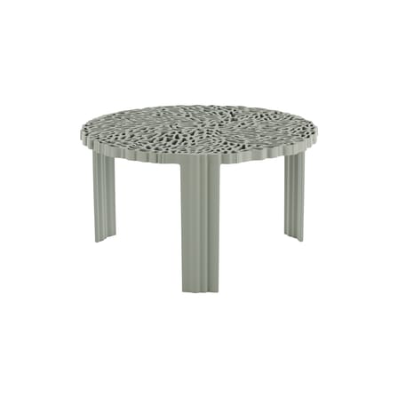 Table basse T-Table Basso plastique vert / Ø 50 x H 28 cm - Kartell