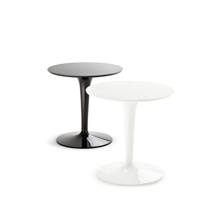Table d'appoint Tip Top Mono plastique blanc / Monochrome -  Plateau PMMA - Kartell